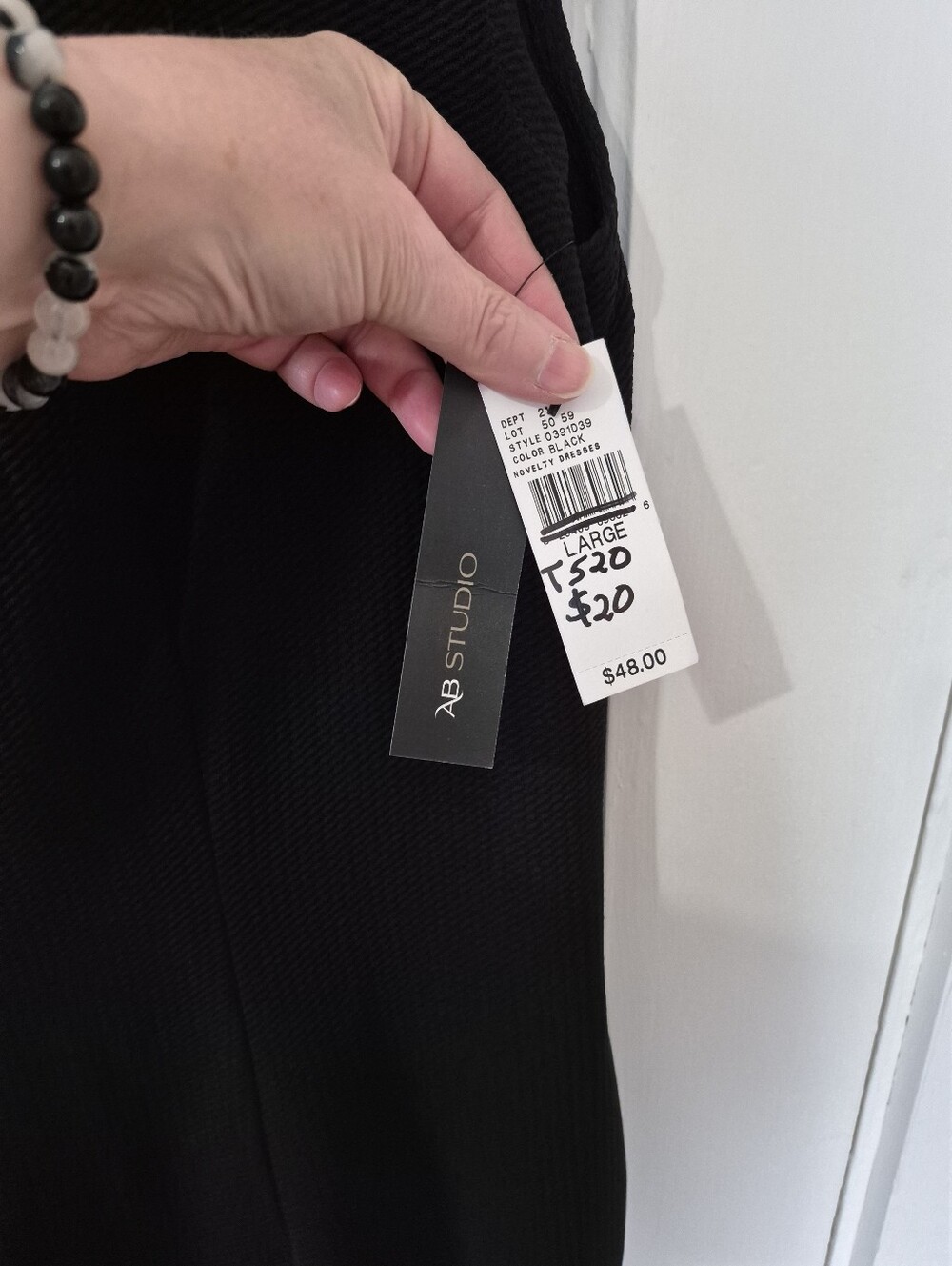 AB Studio Black Sheath Dress with Grommet Neckline - Picture 8 of 10